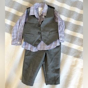 Boys 6-9 months Heusen 3 piece suit